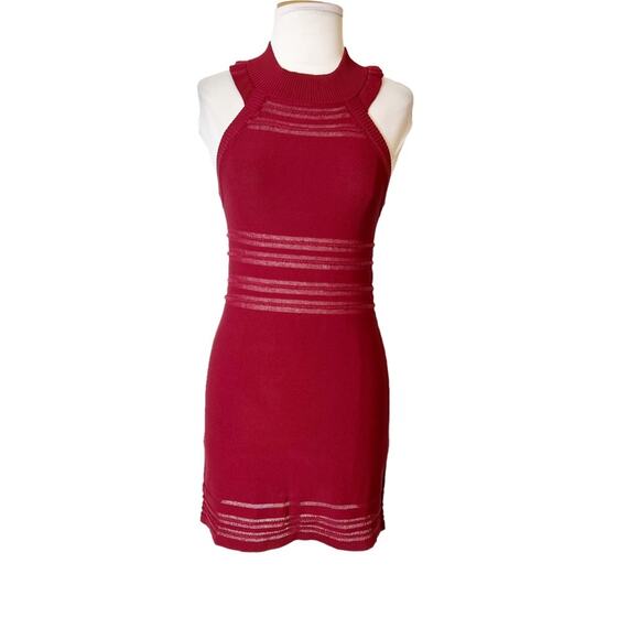 FOR LOVE AND LEMONS Knitz Rivington Bodycon Dress red medium - Picture 8 of 9